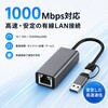 ZM-302 USB-A・USB Type-C両対応 有線LANアダプター 1000Mbps ZATTA 82957607