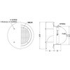 SNUD125 外壁用アルミ製換気口 薄型フラットフード 金網型3メッシュ 防火ダンパー付 西邦工業 82958779
