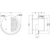 SNB175M 外壁用アルミ製換気口 フラットカバー付換気口(水切り付) 金網型3メッシュ 西邦工業 82958377