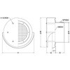 SNU125M 外壁用アルミ製換気口 薄型フラットフード(水切り付) 金網型3メッシュ 西邦工業 82958709