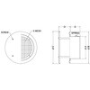 SNB175 外壁用アルミ製換気口 フラットカバー付換気口 金網型3メッシュ 西邦工業 82958000