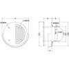 SNBD125M 外壁用アルミ製換気口 フラットカバー付換気口(水切り付) 金網型3メッシュ 防火ダンパー付 西邦工業 82958989