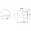SFXC150 外壁用アルミ製換気口 セルフード 同芯ガラリ型 逆風防止ダンパー付 西邦工業 82957765