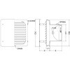 KXBD100C 外壁用アルミ製換気口 フラットカバー付換気口 角ガラリ型 防火ダンパー付 西邦工業 82958350