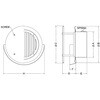 SXTB150M 外壁用アルミ製換気口 フラットカバー付換気口(水切り付) 縦ガラリ型 西邦工業 82959129