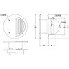 SXTBD125 外壁用アルミ製換気口 フラットカバー付換気口 縦ガラリ型 防火ダンパー付 西邦工業 82957860