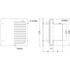 KXB125 外壁用アルミ製換気口 フラットカバー付換気口 角ガラリ型 低圧損 西邦工業 84869700