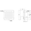 KXU100 外壁用アルミ製換気口 角型フラットフード 西邦工業 84869691