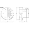 SNU300M 外壁用アルミ製換気口 薄型フラットフード(水切り付) 大口径 金網型3メッシュ 西邦工業 82957948