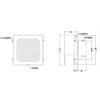 KNU75 外壁用アルミ製換気口 角型フラットフード 角金網型10メッシュ 西邦工業 82958167