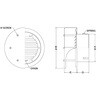 SXU300 外壁用アルミ製換気口 薄型フラットフード 大口径 ガラリ型 西邦工業 82958070