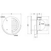 SXBD100M 外壁用アルミ製換気口 フラットカバー付換気口 ガラリ型 水切り付 防火ダンパー付 西邦工業 82958149