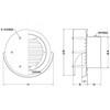 SXU300M 外壁用アルミ製換気口 薄型フラットフード(水切り付) 大口径 ガラリ型 西邦工業 82958185