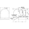 CFNDC100C 外壁用アルミ製換気口 深型フード 金網型7×14ラス網 下部開閉タイプ CD・FD付 西邦工業 82958937