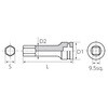 EA164KD-107 3/8"DRx7mm[HEX] EA164KDシリーズ エスコ 83019574