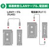 LNC-P100 LANチェッカー(POEチェック付) JEFCOM(ジェフコム) 83040496