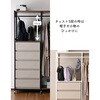 JSH-SW(WL/BK) ハンガーラック 棚付き YAMAZEN(山善) 83113908