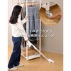 JSH-SW(WL/BK) ハンガーラック 棚付き YAMAZEN(山善) 83113908