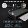 moni-hubstand-x001 モニター台 USBハブ付き 折りたたみ式 幅調整 机上ラック スマホスタンド・引き出し収納付き メディアカバーマーケット 83115640