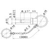 LPSSC5-20 ボールロックピン 脱落防止チェーン付 ラクテム 83835004