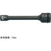 エクステンションソケット 二面幅寸法S mm ：12 D1 mm ：19.0 L1 mm ：9 L mm ：100 d mm ：12.0 TONE トネ (前田金属工業)