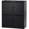 パーソナルロッカー4人用 シリンダー錠 ブラック 井上金庫販売