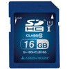 SDHCメモリーカード UHS-I クラス10 16GB グリーンハウス