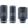 EA164KH-3 1/2"DR インパクト用ハブナットソケットセット エスコ 84304056