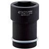 EA164KV-13 1"DR/41x19mm ホイールナット用ソケット アウター/インナー エスコ 84375395