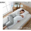 抱き枕 カバー付 約25R×110cm アズワン