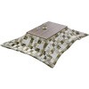 HLT10570OBRBK+KKF1824BE こたつ布団セット こたつテーブル105×70cm YAMAZEN(山善) 84724817