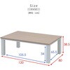 HLT-F12080(ENMWH) こたつ本体 こたつテーブル 120×80cm YAMAZEN(山善) 84724966