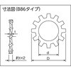 B86-0004 内・外歯ワッシャー(スチール) 外 歯 TRUSCO 84732325