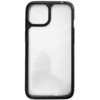 iPhone 13対応 背面クリア/バンパーケース(ストラップホールあり) ブルー