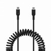 ケーブル Coiled Series[USB Type-C to USB Type-C]1.5m コイル型 ブラック AUKEY(オーキー)