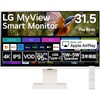 31.5インチ4Kスマートモニター(3840x2160/IPS/HDMIx2/TypeC(PD65W)/スピーカー/チルト/高さ調整/ホワイト筐体/3年保証) LG