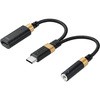 タイプC 変換 ケーブル USB Type C to イヤホンジャック DAC 搭載 高耐久 ハイレゾ対応 PD対応 エレコム