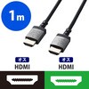 DH-HDP14ES10SBK Premium HDMIケーブル 4K 60p 金メッキ テレビ プロジェクター ゲーム機等 スリム ブラック エレコム 85419593