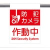 安全表示幕「防犯カメラ作動中」 GOGO不動産