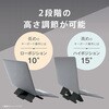 TR-LPS-FM-LGY 折りたたみ式ノートパソコンスタンド 薄型で持ち運びしやすい 卓上タイプ グレー トリニティ 88461181