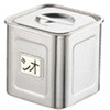 18-8名札付き深型角キッチンポット (手付) UK(三宝)