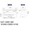 SUP-1860F-WW �y�ʍ�Ƒ�/�ω׏d150kg_���ԒI�t�Œ莮_���[�N�e�[�u��150�V���[�Y_�ሳ�����~���V�� �R���H�� 88941903