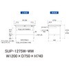 SUP-1275W-WW �y�ʍ�Ƒ�/�ω׏d150kg_���C�h�����o���t���Œ莮_���[�N�e�[�u��150�V���[�Y_�ሳ�����~���V�� �R���H�� 88942585