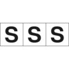 TSN-50-S アルファベットステッカー(英字・白)50×50 TRUSCO 89603945