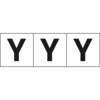 TSN-50-Y アルファベットステッカー(英字・白)50×50 TRUSCO 89604085
