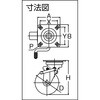 TYNRJB-100A プレス製ナイロンホイールゴムキャスター TRUSCO 89613797