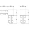 AFB-2W 25mmアルミフレーム用ジョイント TRUSCO 89692733