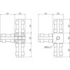 AFB-4W-H 25mmアルミフレーム用ジョイント TRUSCO 89692785