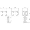 AFB-T3W 25mmアルミフレーム用ジョイント 水平 TRUSCO 89692803
