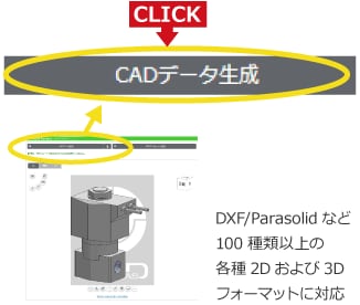 「CADデータ生成」をクリック